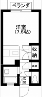 エレガンス浜砂Ⅰ（延岡市　浜砂）＜1R＞の間取り図