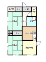 塩浜貸家　（延岡市　塩浜町）＜３DK＞の間取り図