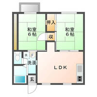 ROSE HOUSE　（延岡市　出北）＜2LDK＞の間取り図