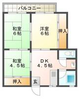 工藤マンション(延岡市大武町)＜3DK＞の間取り図