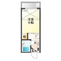 住マイル館中島　（延岡市　中島町）＜１K+ロフト＞の間取り図