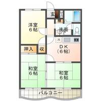 サンフレッチェ・K　(延岡市　古川町)<3DK>の間取り図