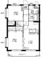 サープラス　（延岡市　粟野名）＜2LDK＞の間取り図