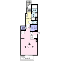 SK　パレス　Ⅲ（延岡市　川原崎町）＜1R・1階＞の間取り図