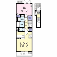 エテルノ・D　(日向市　財光寺)＜1LDK・2階＞の間取り図