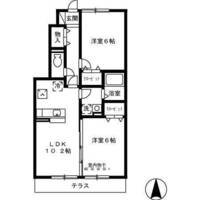 クレールコートまるこう　（延岡　下伊形町）＜２LDK・1階＞の間取り図