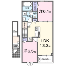 203号室間取り図