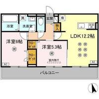  D-resena古川Ⅲ（02号室・2LDK）の間取り図