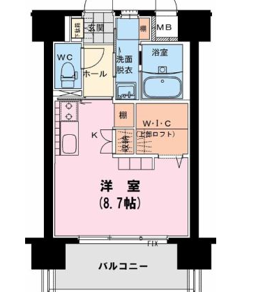 フィオーレ　（延岡市　幸町）＜１R+ロフト＞402号室