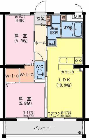 シャルム　S　(日向　財光寺）＜2LDK＞